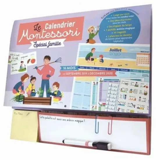 14 le calendrier montessori special famille avec un