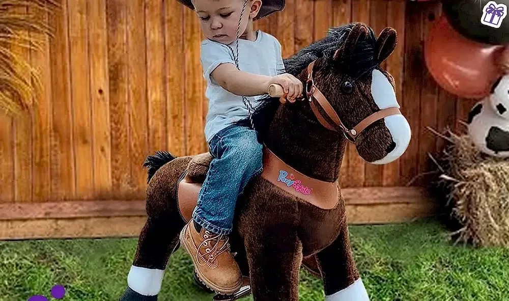 Un enfant sur un Ponycycle